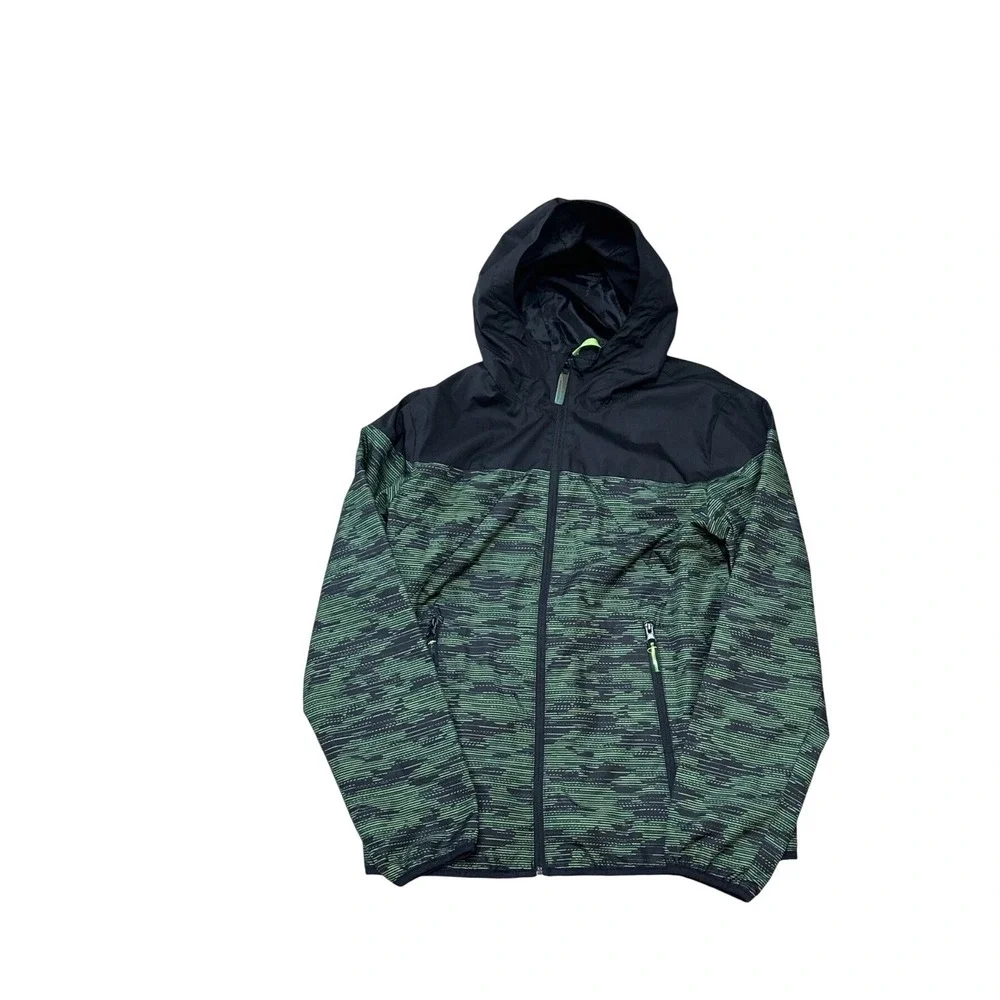 Champion Kids Green Camo Hooded Zip Up Jacket - Size‎ S (6-7)